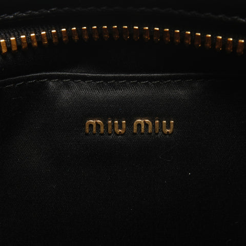 Miu Miu Embossed logo leather Shoulder Bag black WS27430