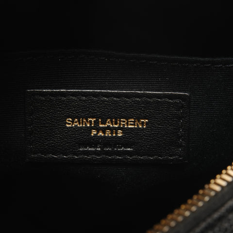YVES SAINT LAURENT YSL Logo V Stitch Chain Shoulder Vinyl Shoulder Bag black WS27432