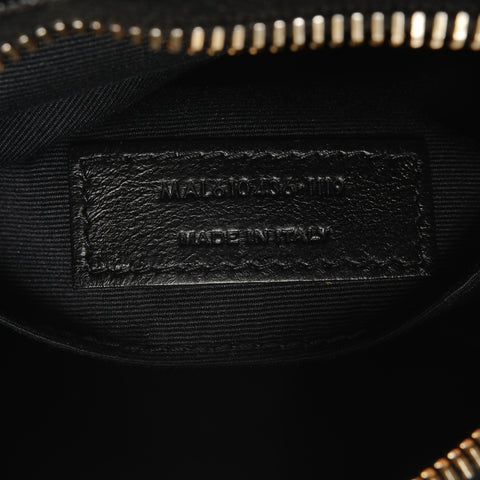 YVES SAINT LAURENT YSL Logo V Stitch Chain Shoulder Vinyl Shoulder Bag black WS27432