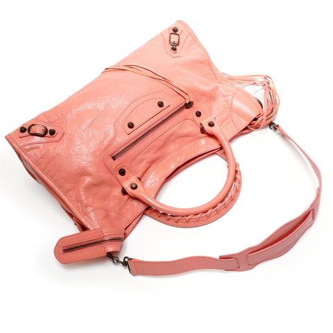 BALENCIAGA City 2WAY Coral Pink Shoulder Bag pink WS27434