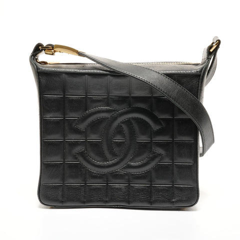 CHANEL Chocolate bar No. 7 Shoulder Bag black WS27435
