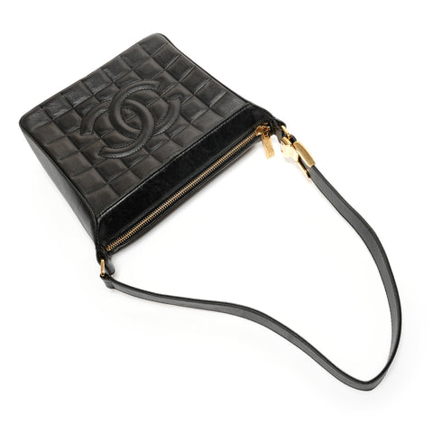 CHANEL Chocolate bar No. 7 Shoulder Bag black WS27435
