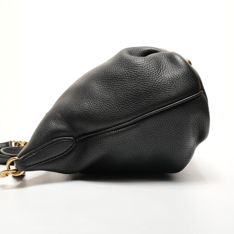 Miu Miu Leather Vitello Carib 2WAY Shoulder Bag black WS27437