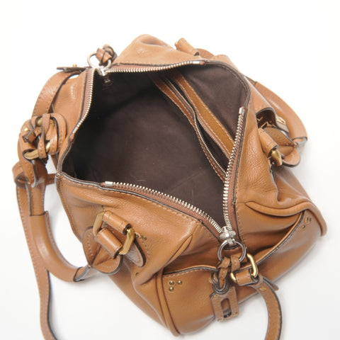 Chloe Paddington Leather 2WAY Shoulder Bag beige WS27438