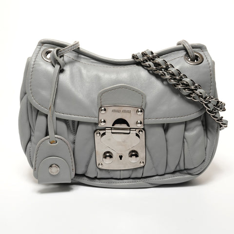 Miu Miu Materasse Shoulder Bag gray WS27440