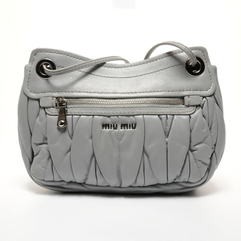Miu Miu Materasse Shoulder Bag gray WS27440