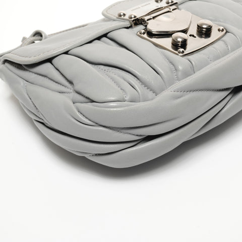 Miu Miu Materasse Shoulder Bag gray WS27440