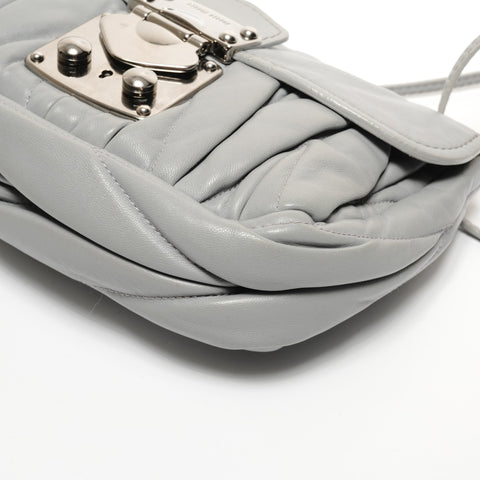 Miu Miu Materasse Shoulder Bag gray WS27440