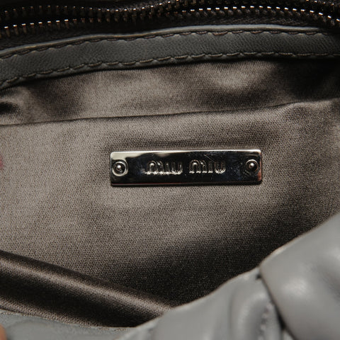 Miu Miu Materasse Shoulder Bag gray WS27440