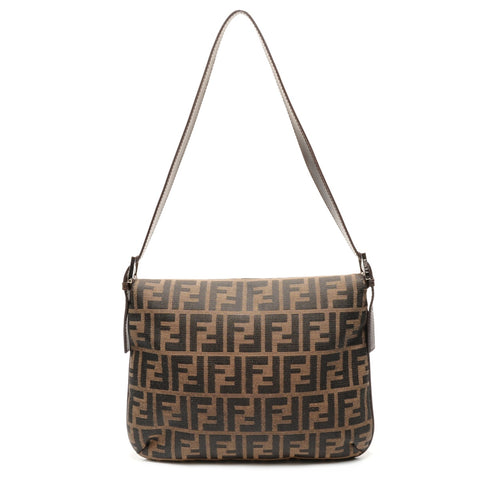 FENDI Zucca Mamma Bucket Shoulder Bag Brown WS27441
