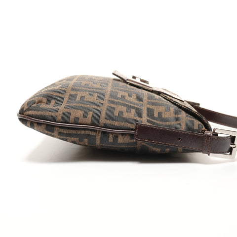 FENDI Zucca Mamma Bucket Shoulder Bag Brown WS27441