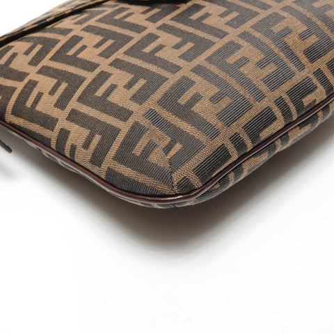 FENDI Zucca Mamma Bucket Shoulder Bag Brown WS27441