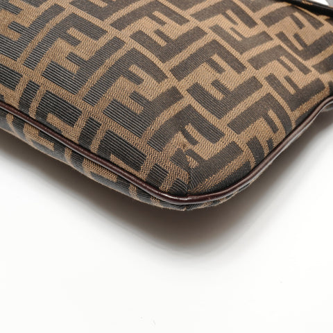FENDI Zucca Mamma Bucket Shoulder Bag Brown WS27441