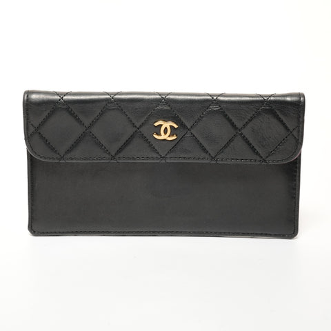 CHANEL Chain with matrasse pouch Shoulder Bag black WS27442