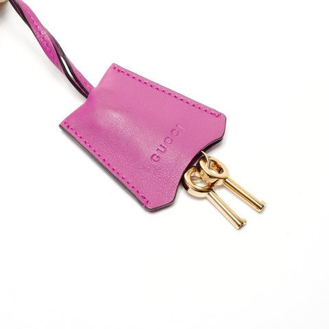 GUCCI Padlock Leather Chain Shoulder Bag pink WS27443