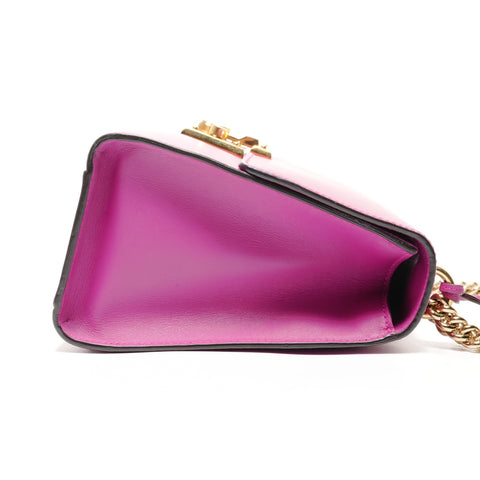 GUCCI Padlock Leather Chain Shoulder Bag pink WS27443