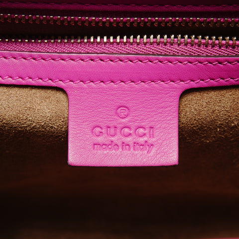 GUCCI Padlock Leather Chain Shoulder Bag pink WS27443