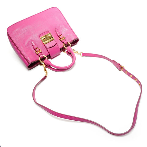 Miu Miu Madras Leather 2WAY Shoulder Bag pink WS27447