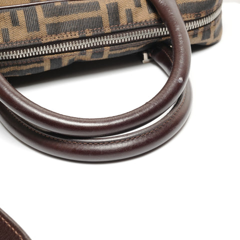 FENDI Zucca Canvas 2way Handbag Brown WS27448