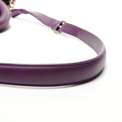 Christian Dior Granville Cannage Leather 2WAY Shoulder Bag purple WS27449