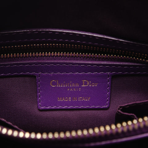 Christian Dior Granville Cannage Leather 2WAY Shoulder Bag purple WS27449