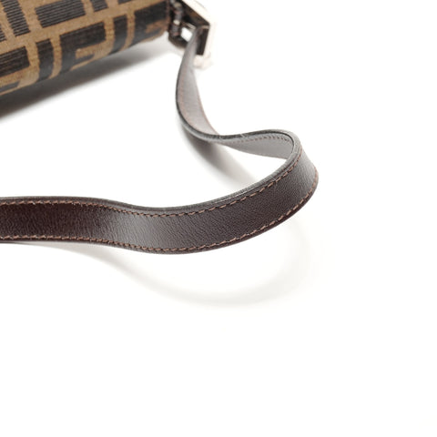 FENDI Mamma Zucca Canvas Shoulder Bag Brown WS27450