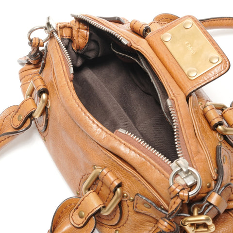 Chloe Paddington Leather 2WAY Handbag beige WS27452