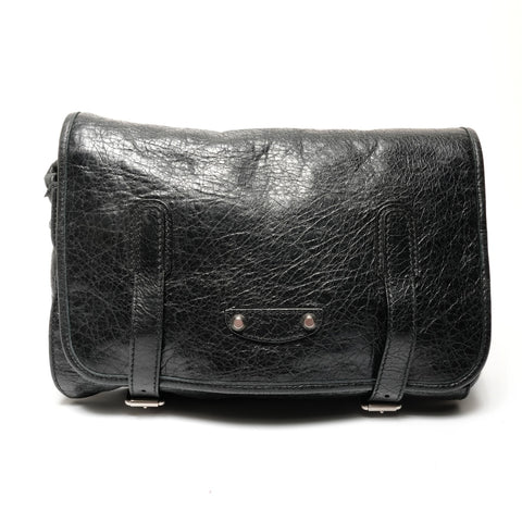 BALENCIAGA Wrinkle-finished body bag Shoulder Bag black WS27453