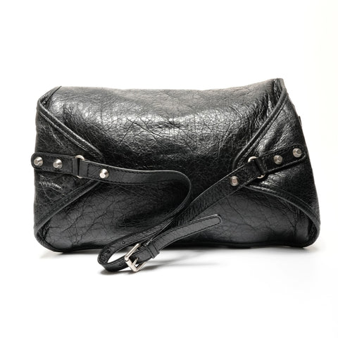 BALENCIAGA Wrinkle-finished body bag Shoulder Bag black WS27453