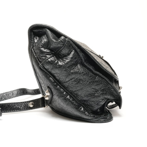BALENCIAGA Wrinkle-finished body bag Shoulder Bag black WS27453