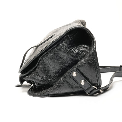 BALENCIAGA Wrinkle-finished body bag Shoulder Bag black WS27453