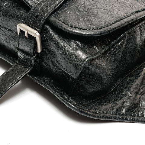 BALENCIAGA Wrinkle-finished body bag Shoulder Bag black WS27453
