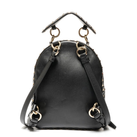 VALENTINO Studded leather Backpack  Daypack black WS27454