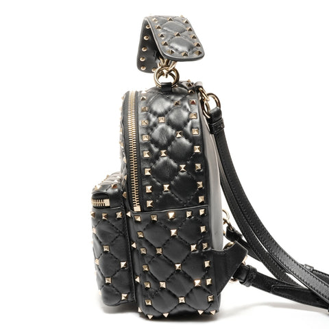 VALENTINO Studded leather Backpack  Daypack black WS27454