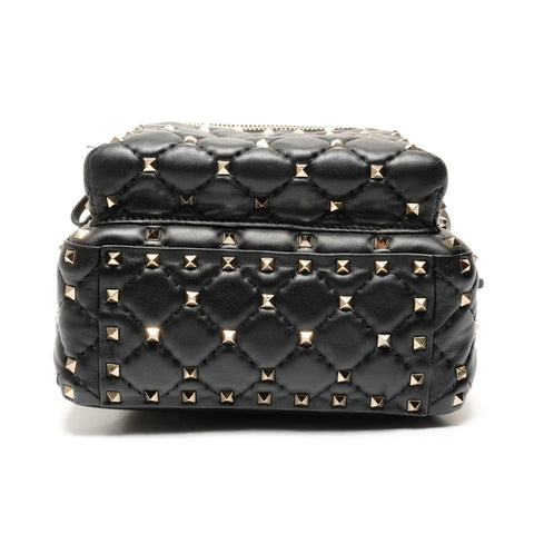 VALENTINO Studded leather Backpack  Daypack black WS27454
