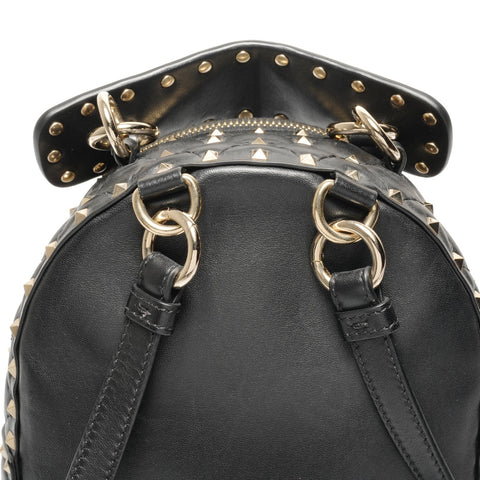VALENTINO Studded leather Backpack  Daypack black WS27454