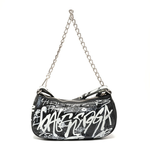 BALENCIAGA Le Cagoule Mini Shoulder Bag black WS27456