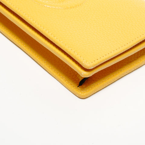 GUCCI Soho G-Stitch Chain Wallet Shoulder Bag yellow WS27461