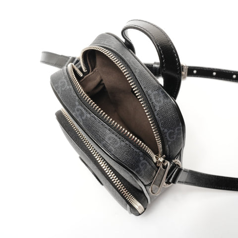 GUCCI GG Supreme Interlocking G Shoulder Bag black WS27462