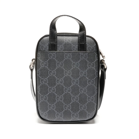 GUCCI GG Supreme Interlocking G Shoulder Bag black WS27462