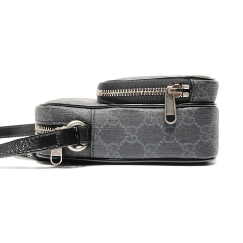 GUCCI GG Supreme Interlocking G Shoulder Bag black WS27462