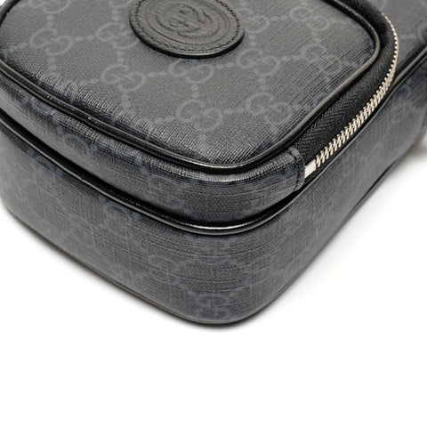 GUCCI GG Supreme Interlocking G Shoulder Bag black WS27462