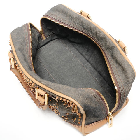 LOEWE Amazona 28 Denim Beads Handbag multicolor WS27466