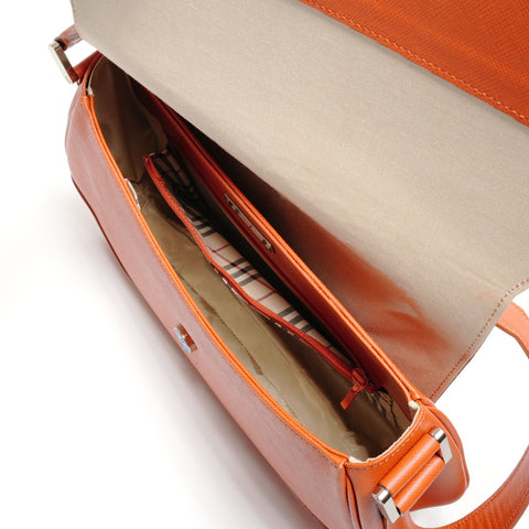 BURBERRY leather one belt Shoulder Bag Orange WS27467