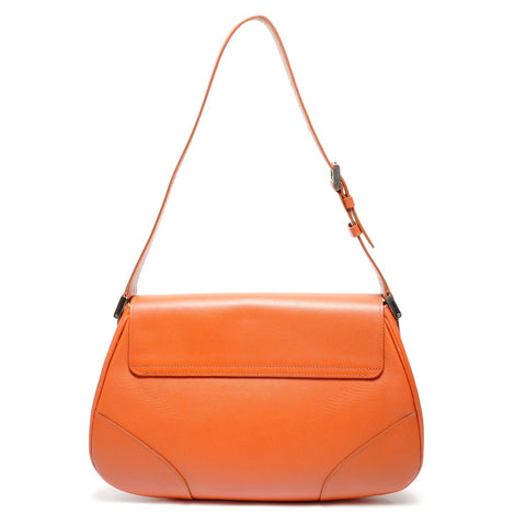 BURBERRY leather one belt Shoulder Bag Orange WS27467