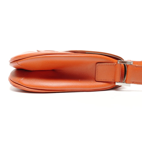 BURBERRY leather one belt Shoulder Bag Orange WS27467