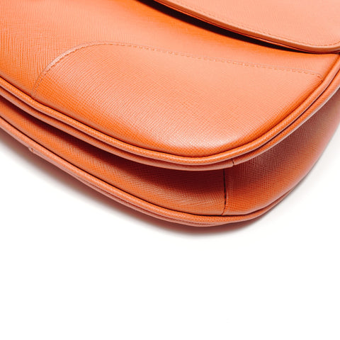 BURBERRY leather one belt Shoulder Bag Orange WS27467