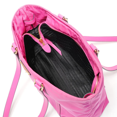 PRADA Nylon 2-way tote Tote Bag pink WS27470