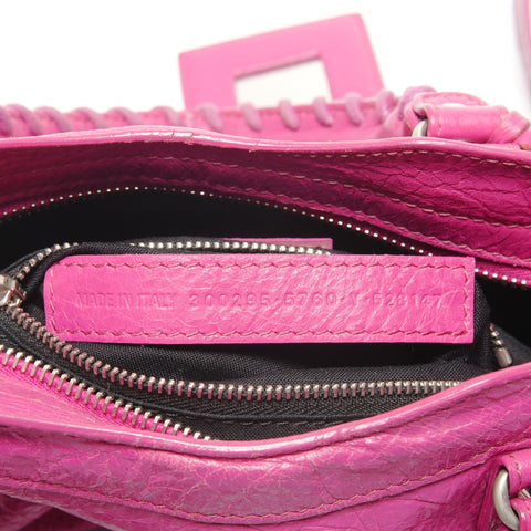 BALENCIAGA City 2way logo print Shoulder Bag pink WS27471