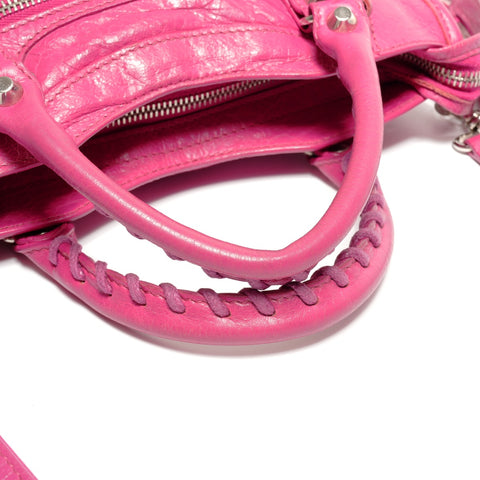 BALENCIAGA City 2way logo print Shoulder Bag pink WS27471